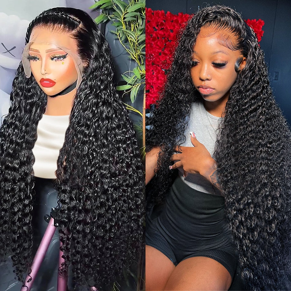 Water Wave 13x4 Transparent Lace Frontal Human Hair Wig