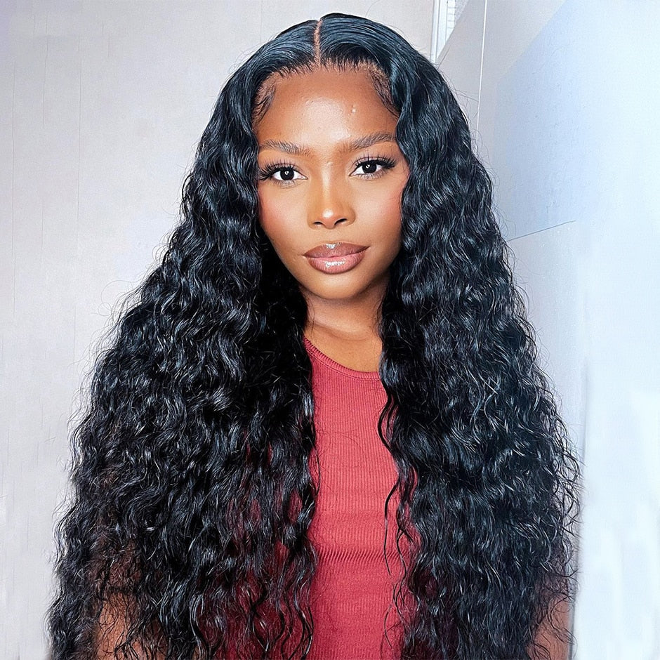 Virgin Brazilian Water Wave 13x4 HD Lace Frontal Human Hair Wigs