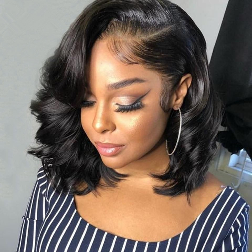 Glueless Body Wave Short Bob 13x4 HD Lace Front Human Hair Wig