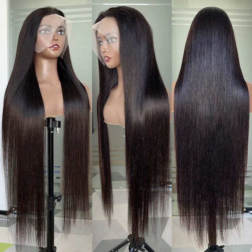 Raw Indian Silky Straight Glueless HD Lace Frontal Wigs, 13x4 HD Lace Front Wig