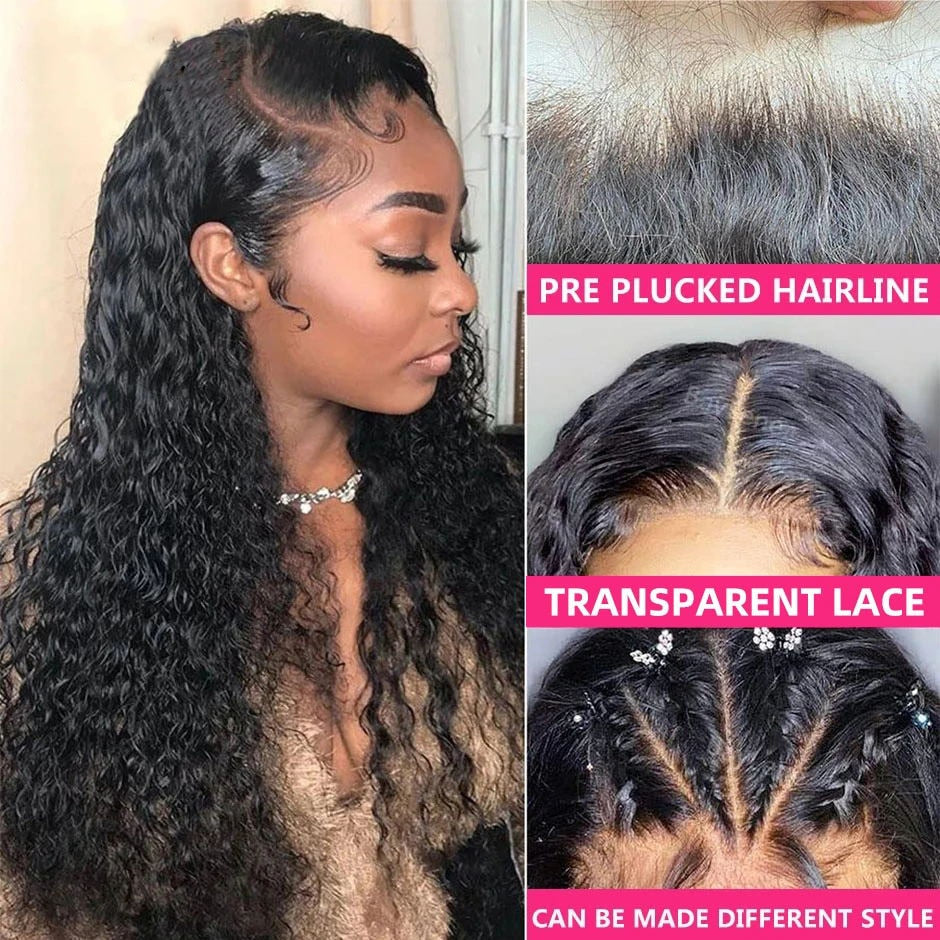Virgin Brazilian Water Wave 13x4 HD Lace Frontal Human Hair Wigs