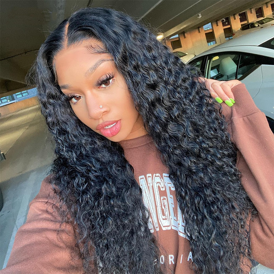 Virgin Brazilian Water Wave 13x4 HD Lace Frontal Human Hair Wigs