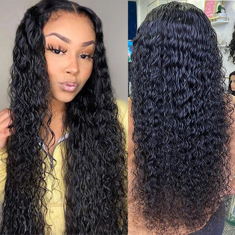 Virgin Brazilian Water Wave 13x4 HD Lace Frontal Human Hair Wigs