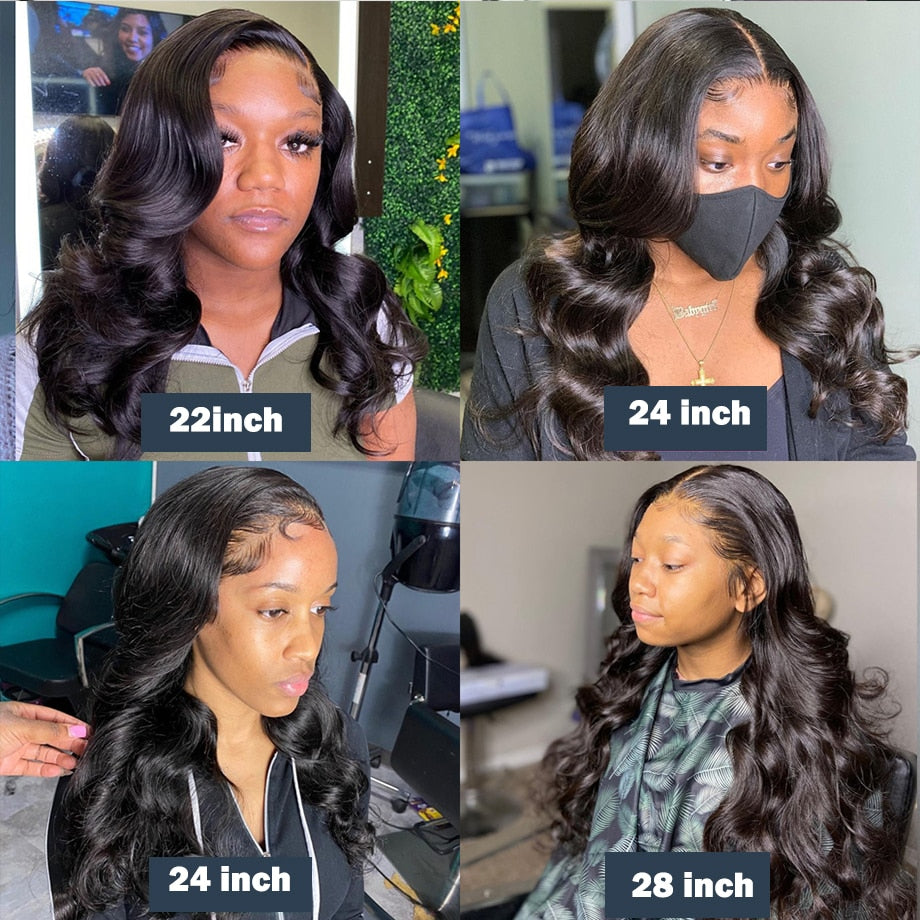 Raw Brazilian Body Wave 13x6 Transparent Lace Front Virgin Human Hair Wig