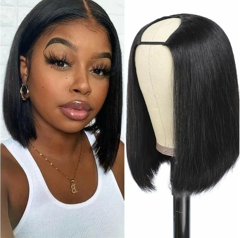 Brazilian Remy Silky Straight U-Part Human Hair Wig