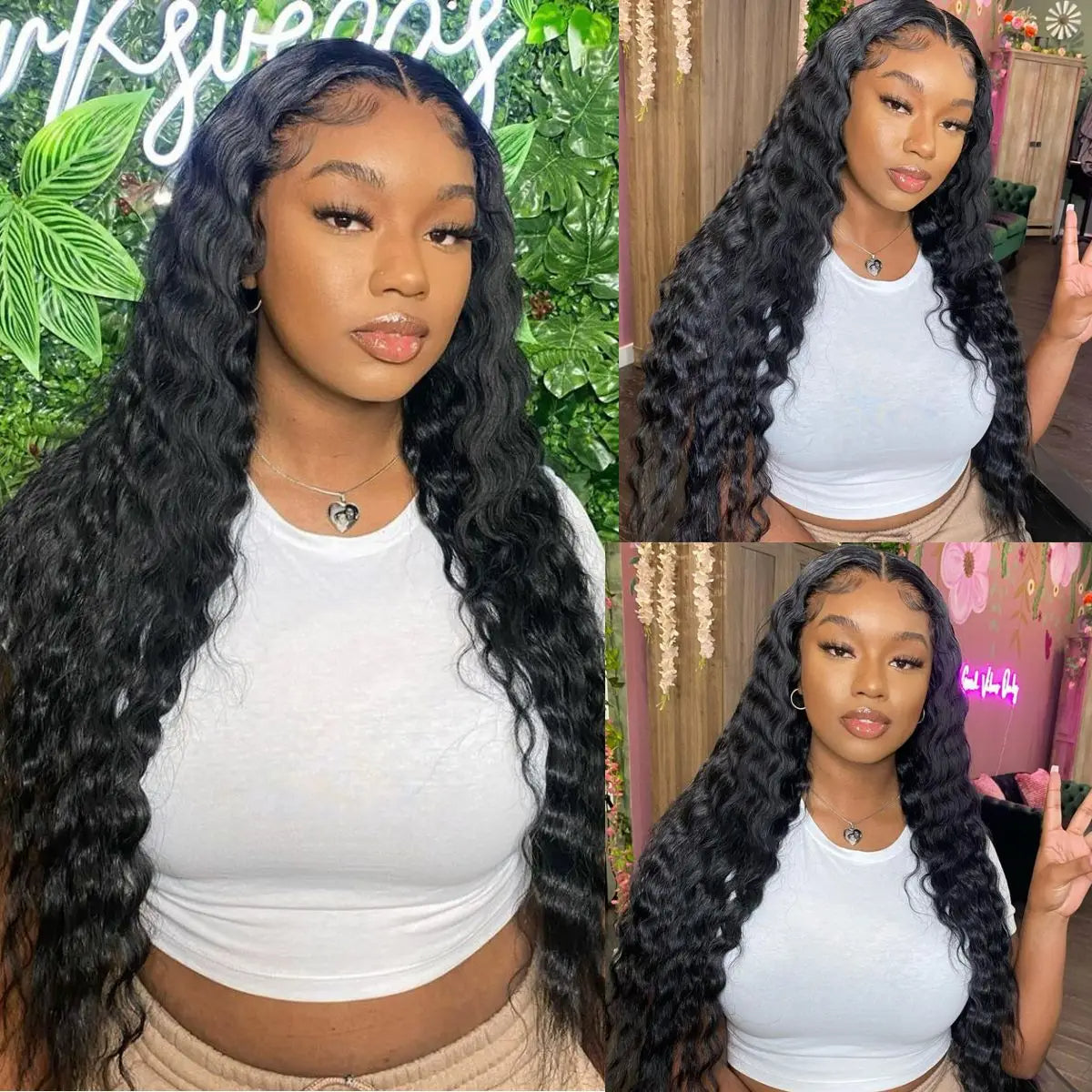 360 Full HD Lace Virgin Brazilian Loose Deep Wave Frontal Wigs, Virgin Brazilian Human Hair Lace Wigs