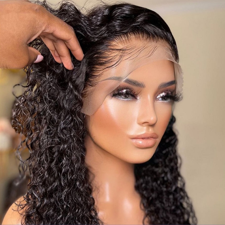 Virgin Brazilian Water Wave 13x4 HD Lace Frontal Human Hair Wigs