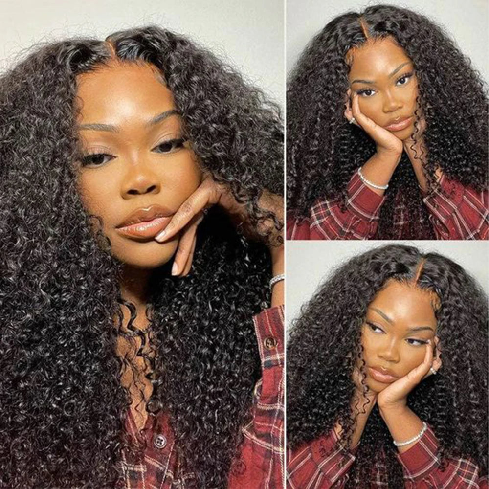 Kinky Curly Human Hair U-Part Wig - Remy Human Hair Lace Wig