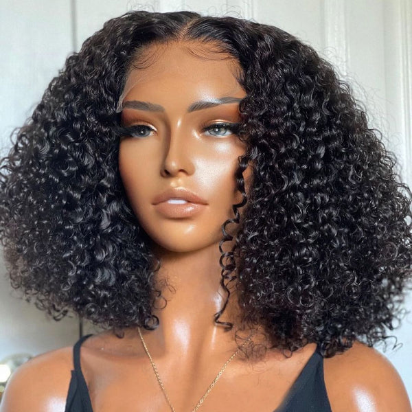 Curly Raw Indian Human Hair 13x4 HD Full Lace Frontal Wig