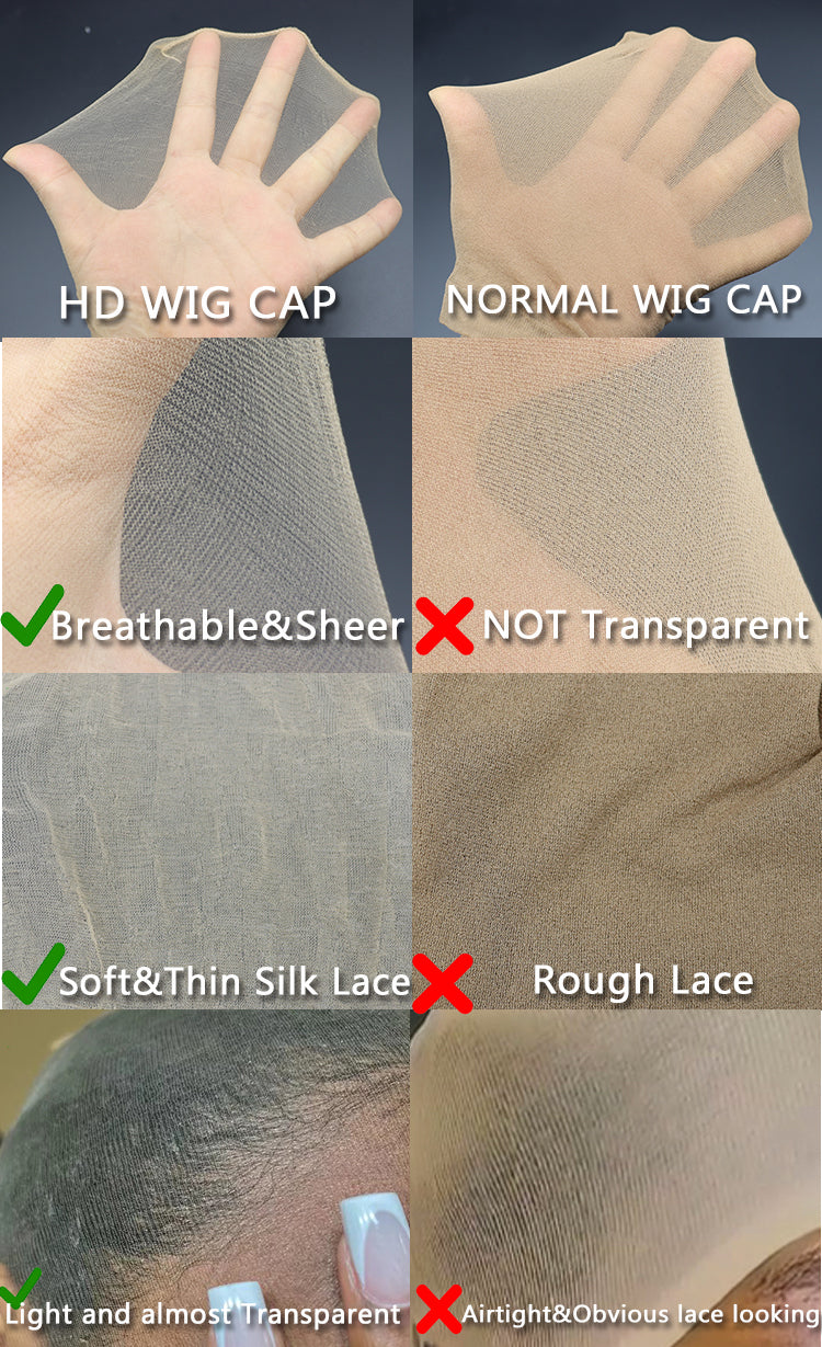 Curly Que Locs, HD Wig Caps, 2 per pack