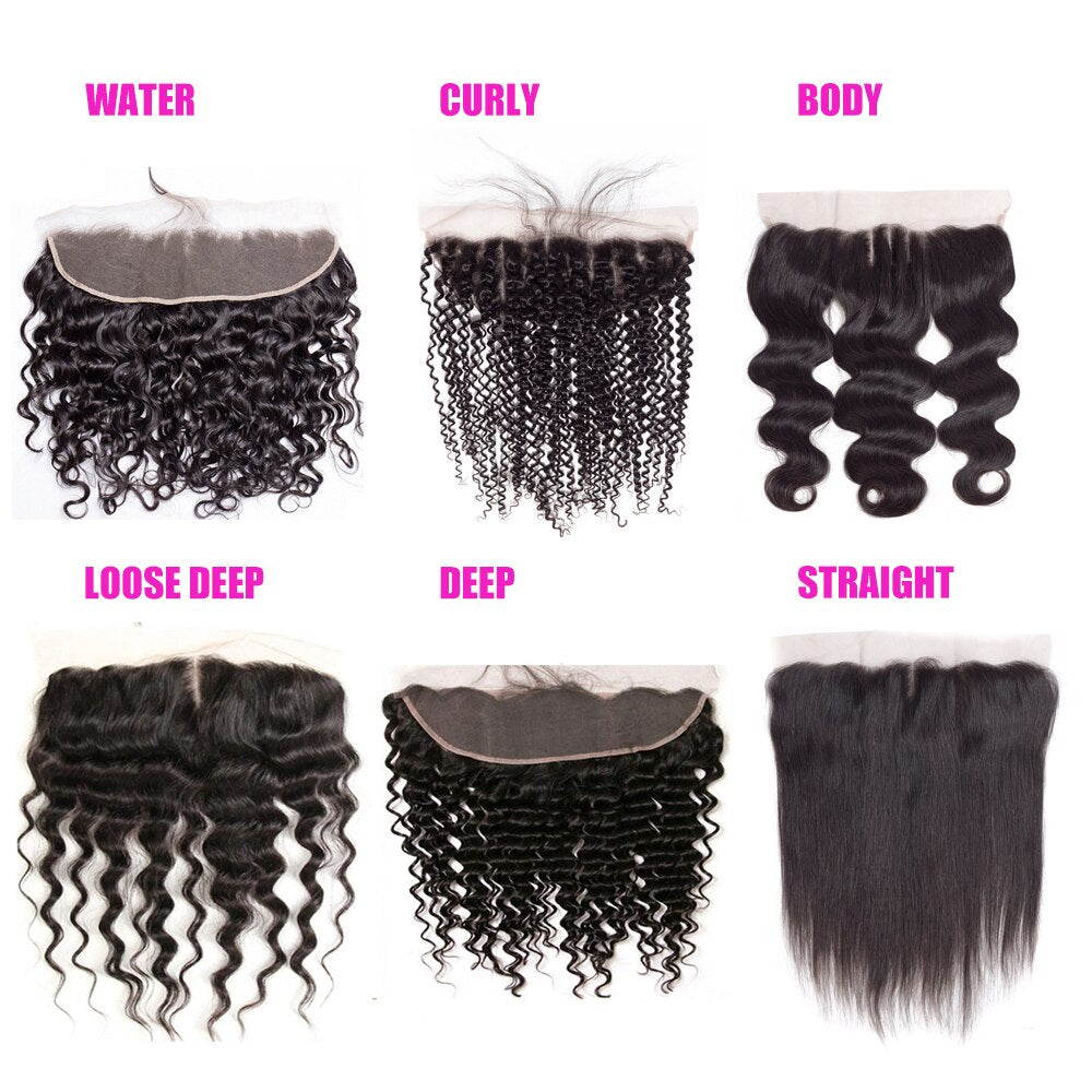 Malaysian Water Wave 4x4 Transparent Lace Closure
