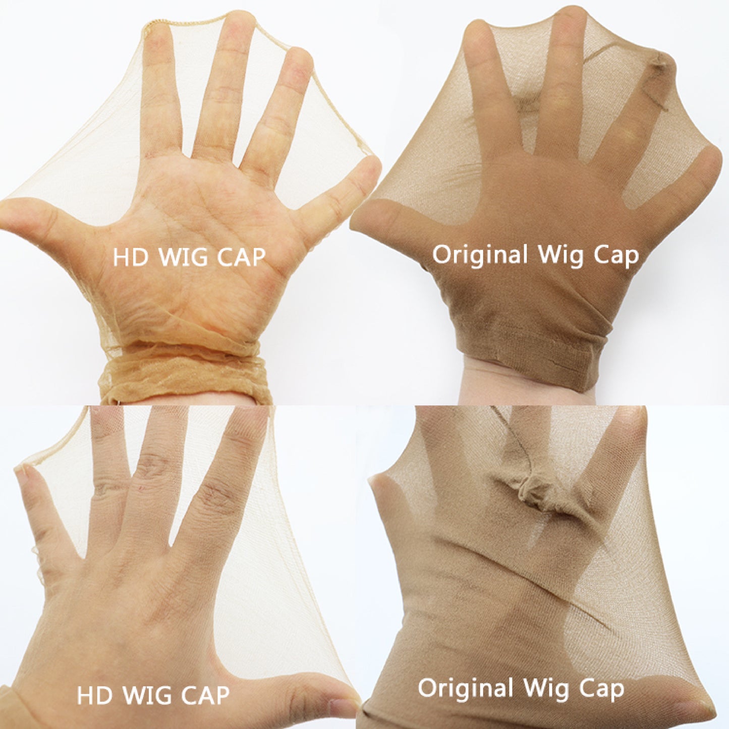 Curly Que Locs, HD Wig Caps, 2 per pack
