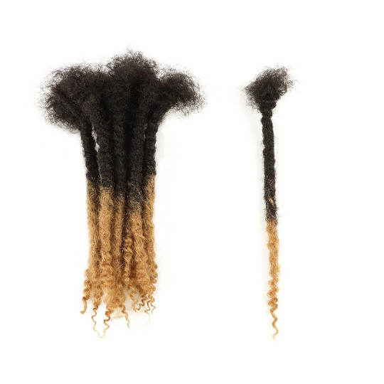 Textured Dreadlock Human Hair Extensions - Width 0.6 cm - (10 locs)