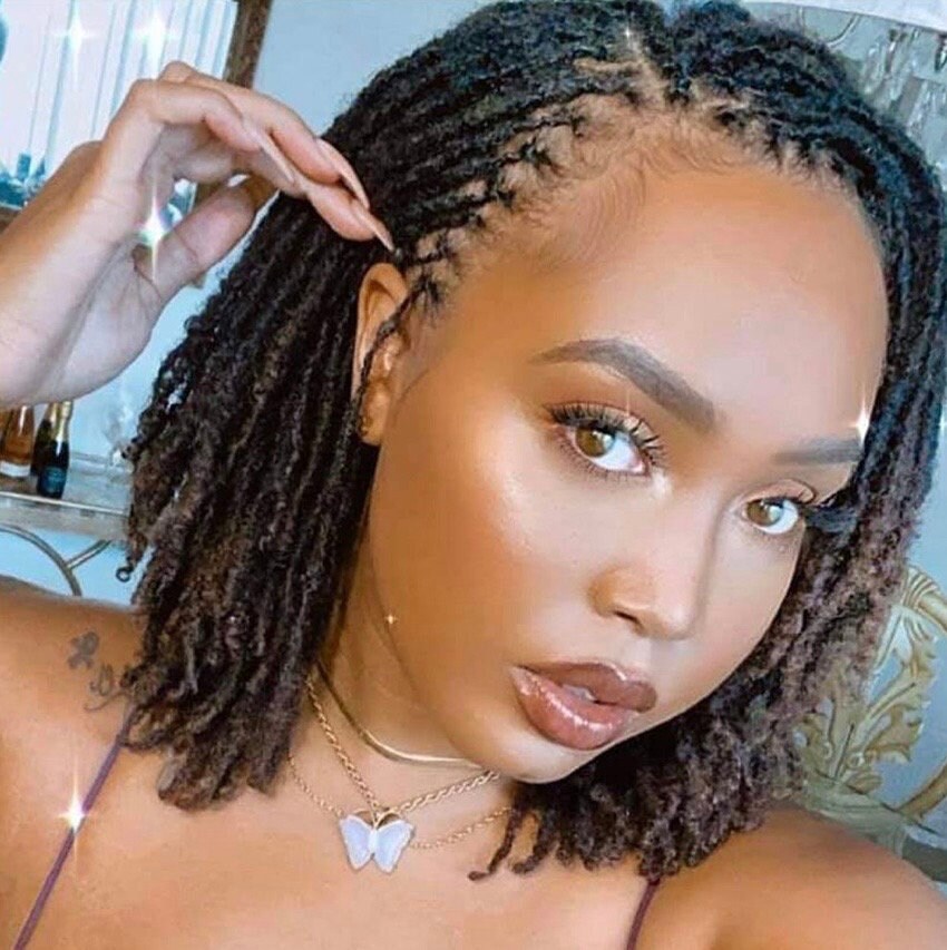 0.4cm Dreadlock extensions, loc extensions, extra small loc extensions, 100% human hair (20 locs per bundle) 1B Natural
