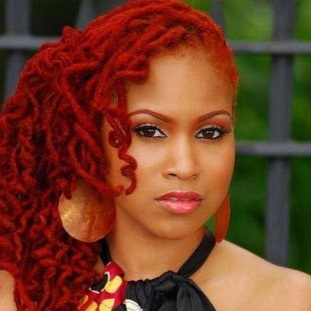 Fire Engine Red Dreadlock Extensions, 100% human hair (10 locs per bundle), Color - Fire Engine Red (sizes 0.4cm - 1cm)