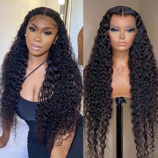 Virgin Brazilian Water Wave 13x4 HD Lace Frontal Human Hair Wigs