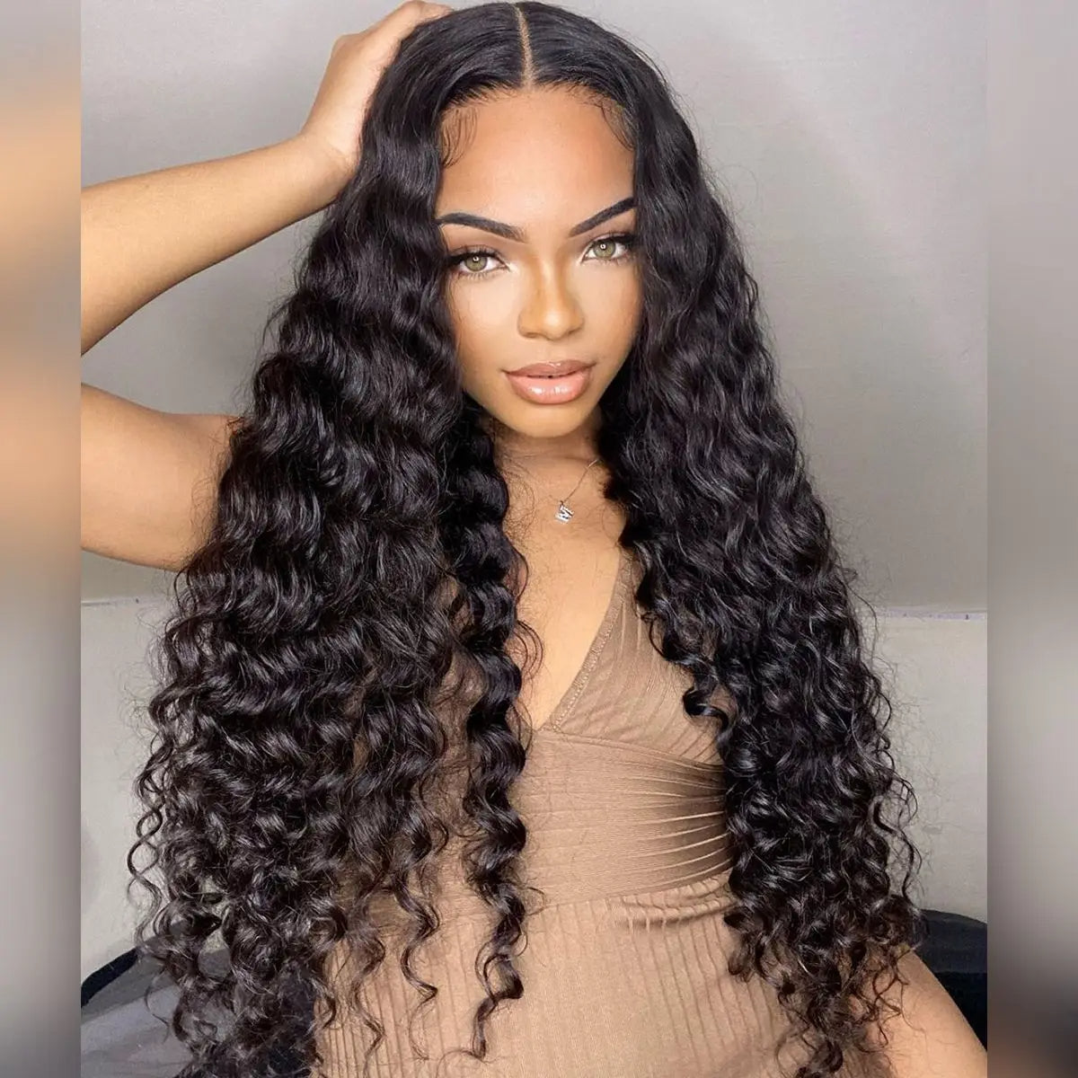 360 Full HD Lace Virgin Brazilian Loose Deep Wave Frontal Wigs, Virgin Brazilian Human Hair Lace Wigs