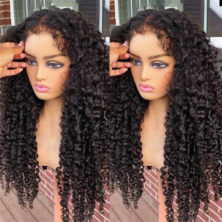 360 Full HD Lace Virgin Brazilian Kinky Curly Frontal Wigs, Virgin Brazilian Human Hair Lace Wigs