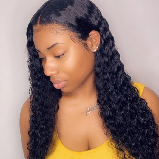 360 Full HD Lace Virgin Brazilian Water Wave Frontal Wigs, Virgin Brazilian Human Hair Lace Wigs