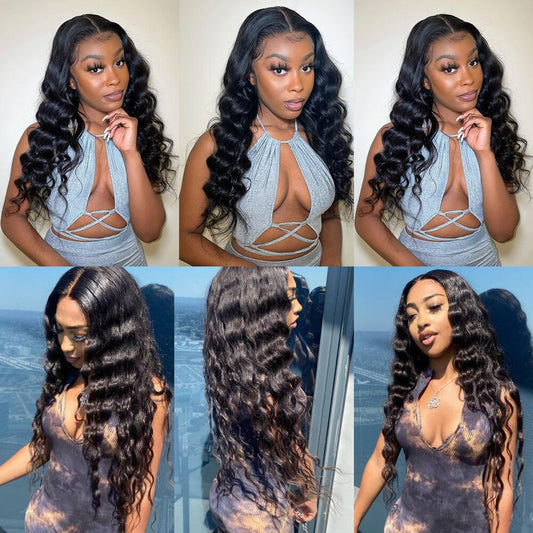 4x4 HD Lace Brazilian Loose Deep Wave Closure Wig