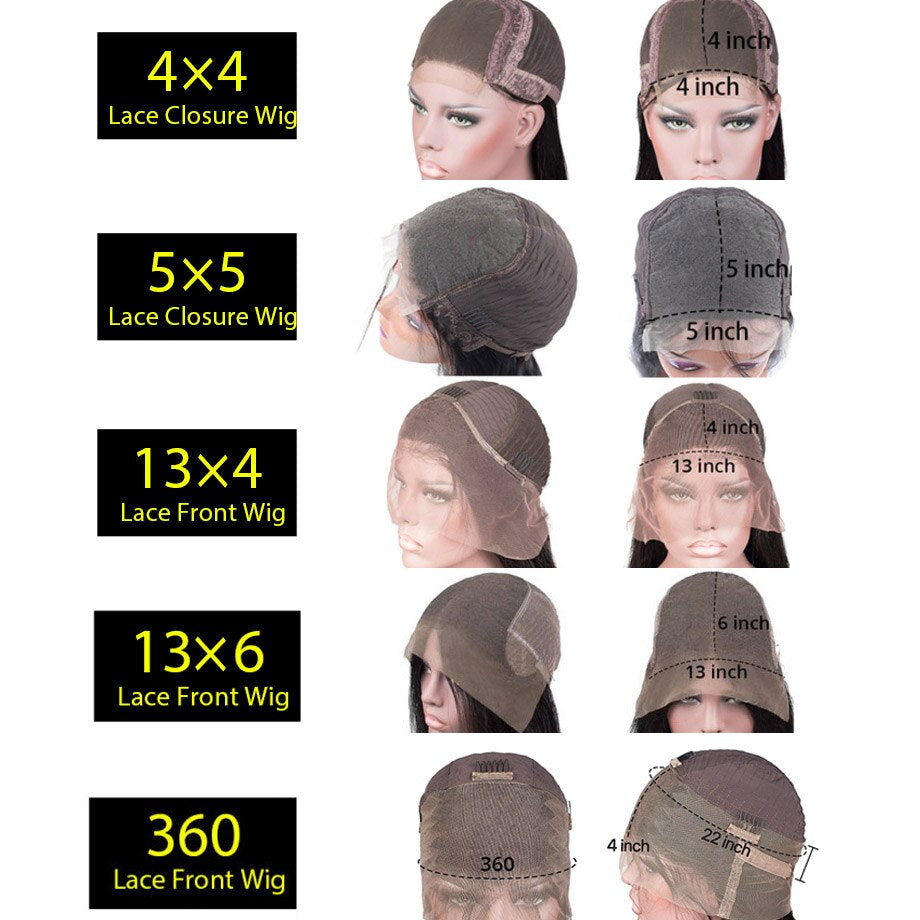 4x4 HD Lace Brazilian Deep Wave Closure Wig