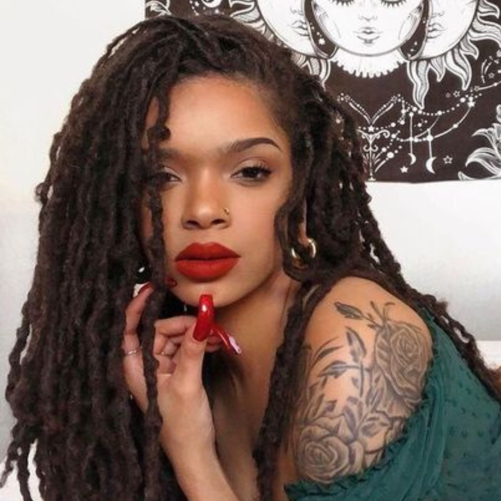 Dark Brown Dreadlock Extensions, 100% human hair (10 locs per bundle), Color #2 (sizes 0.4cm - 1cm)