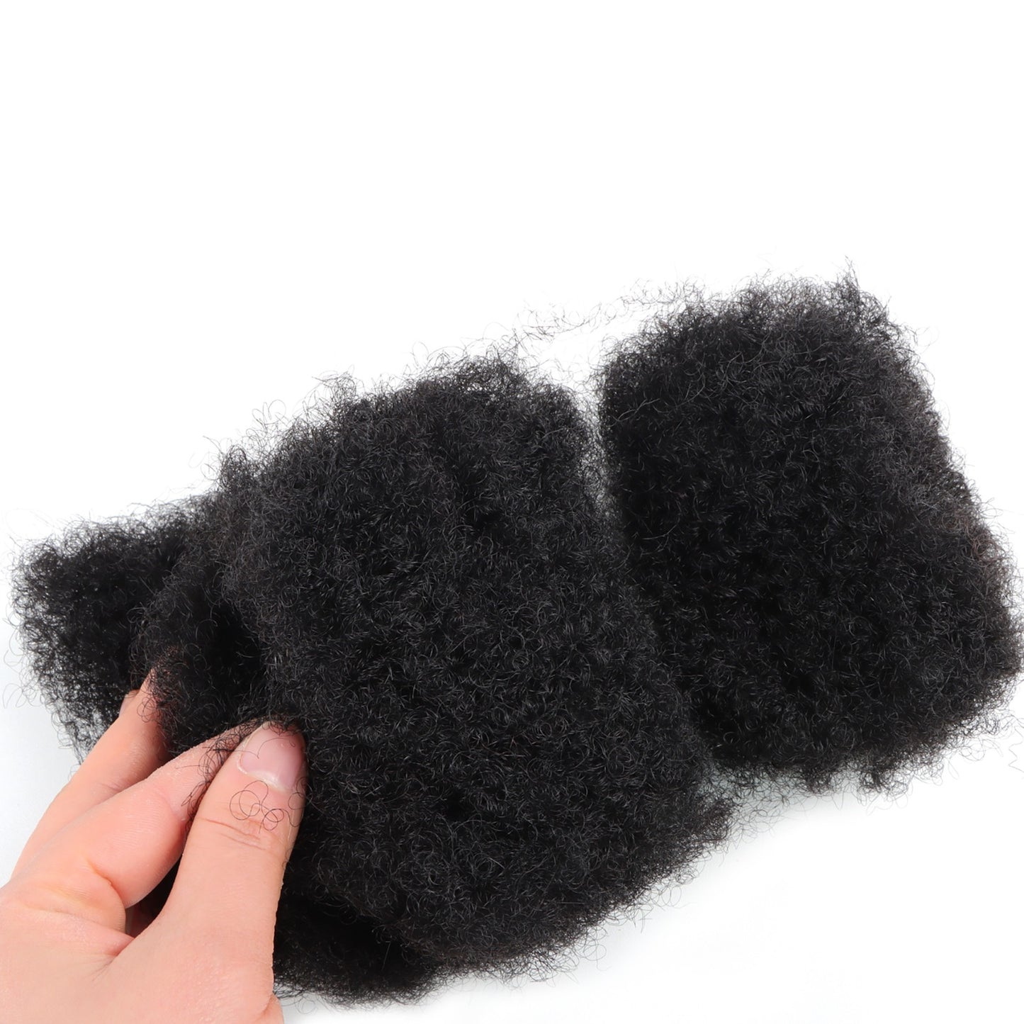 Afro Kinky Bulk Human Hair for Dreadlock Extensions, Twists, and Braids - 8 inches (Color - 1B Natural)