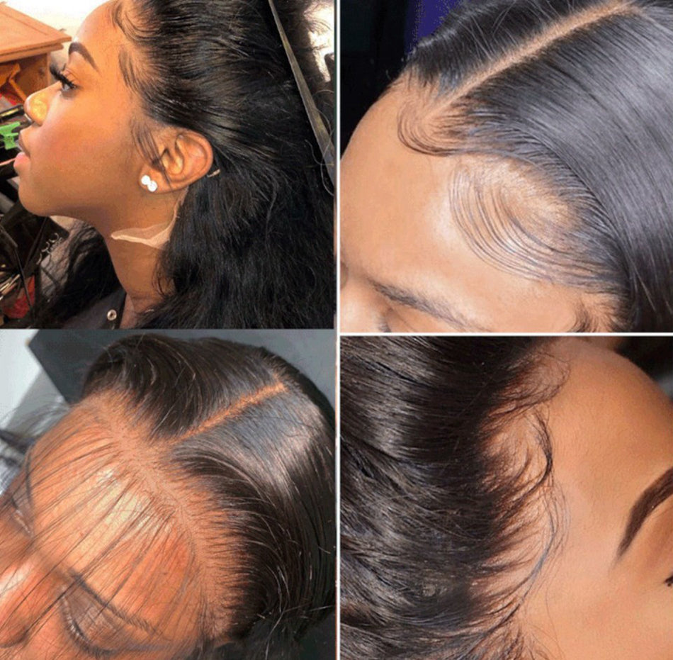 Peruvian Silky Straight 13x6 Transparent Lace Frontal Bob Wig, Natural Human Hair Wig, Color 1B Natural