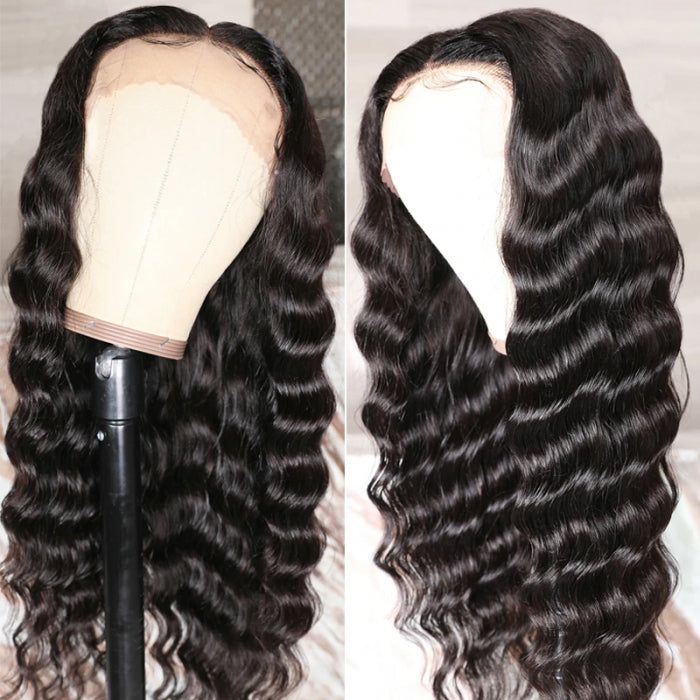 Virgin Brazilian Loose Deep Wave 13x4 HD Lace Frontal Wigs – Curly