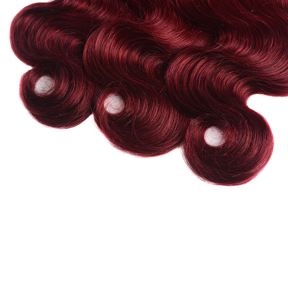 Virgin Peruvian Body Wave 100% Human Hair,  Colors - 1B / 99J, 12A Bundles, 3 bundles/package