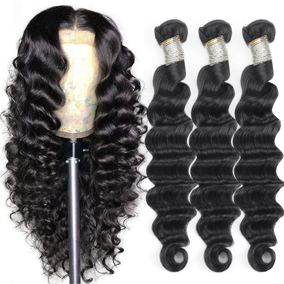 Brazilian Deep Wave Transparent Lace Closures and Frontals