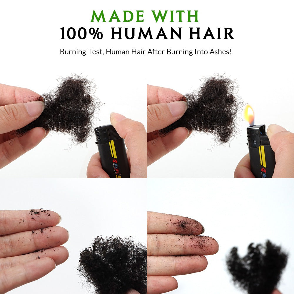 Curly Que Locs Afro Kinky Bulk 100% Human Hair for dreadlock extensions, twists, and braids