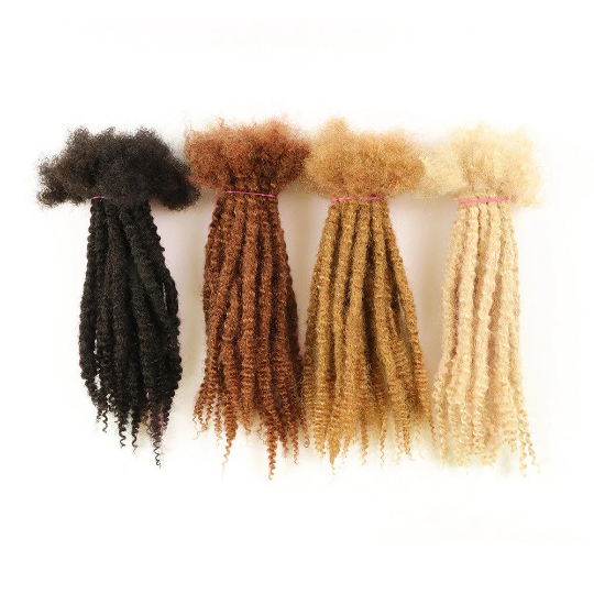 Textured Dreadlock Human Hair Extensions - Width 0.6 cm - (10 locs)
